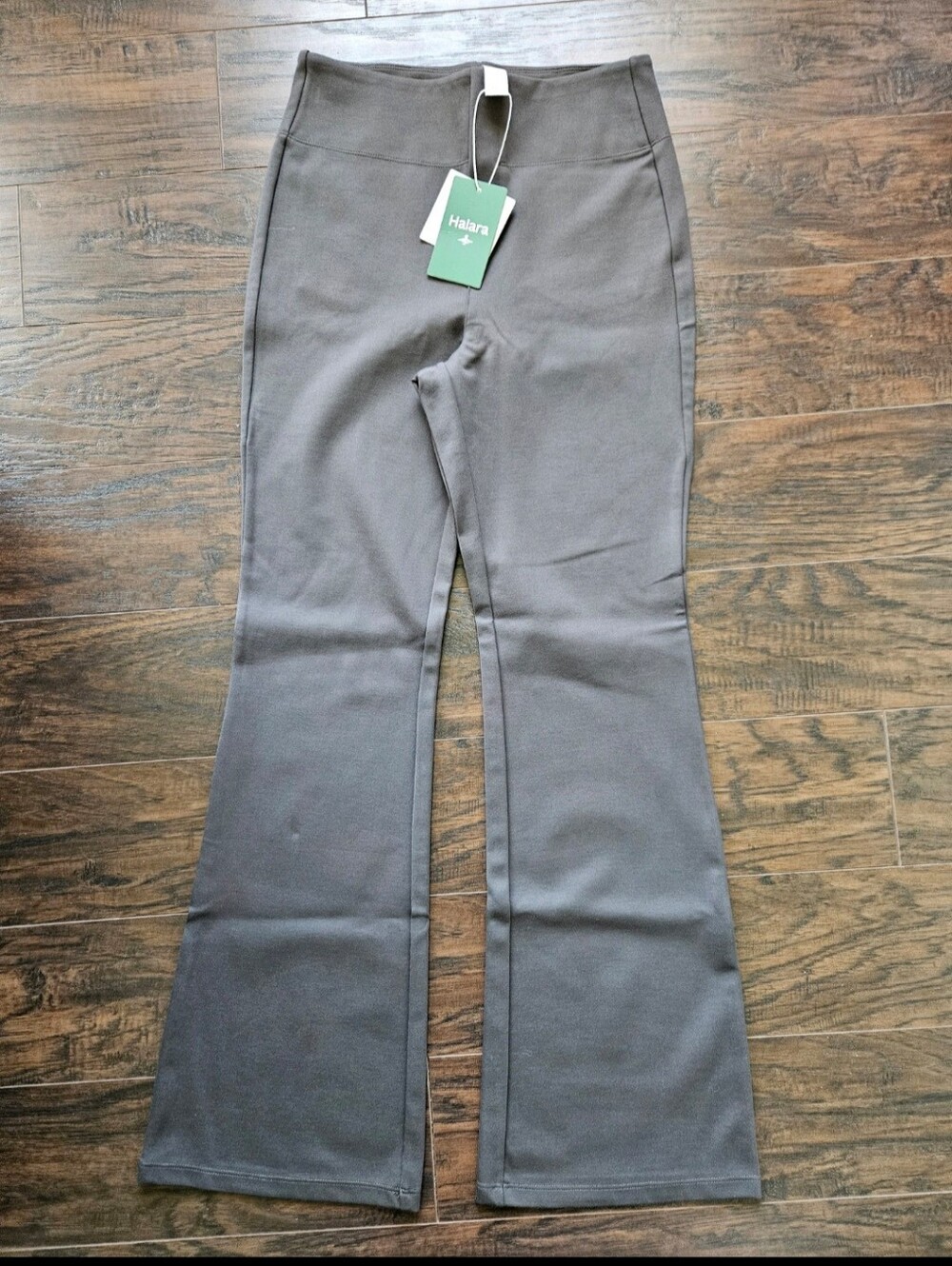 HALARA Women's Charcoal Flare Wide-Leg Jeans